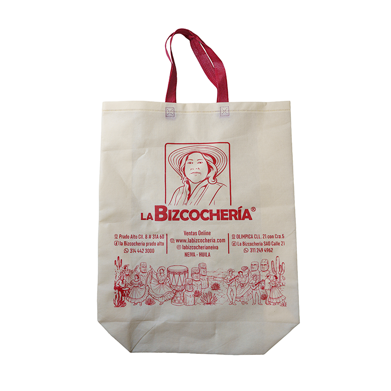 Bolsa blanca de tela